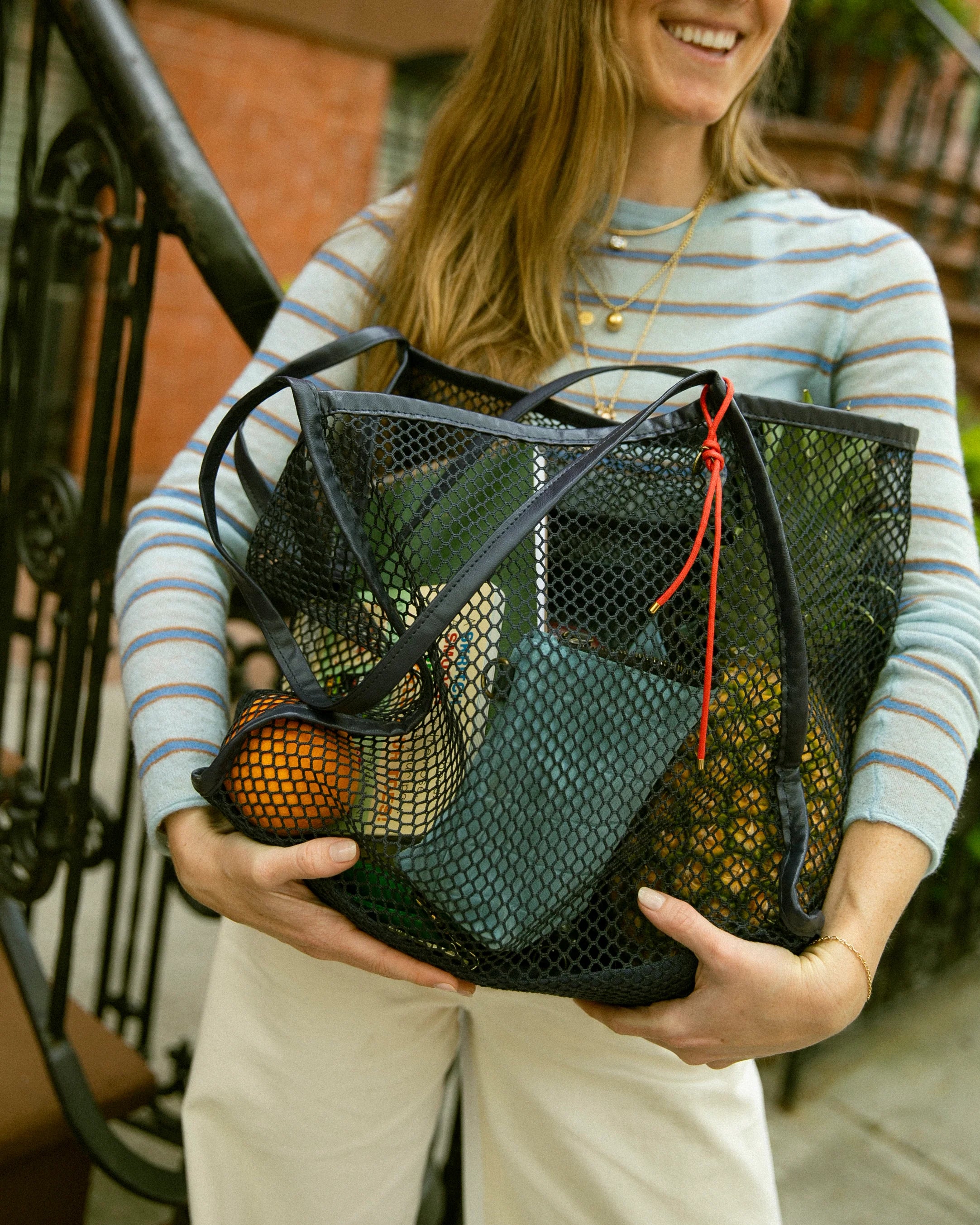 Multi-scene Breathable Mesh Large Shoulder Tote Bag