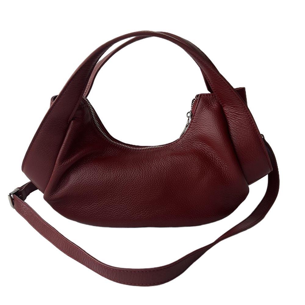 Three-Tone Grain Multi-Wear Soft Slouchy Crescent Shoulder Bag