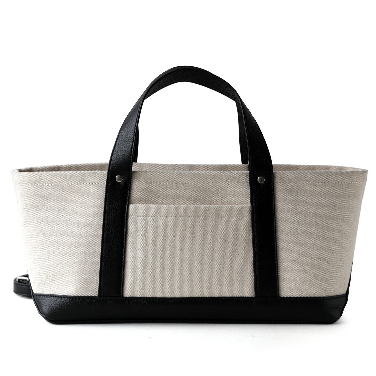 Two-Tone Rivet Drawstring Mini Canvas Crossbody Tote Bag