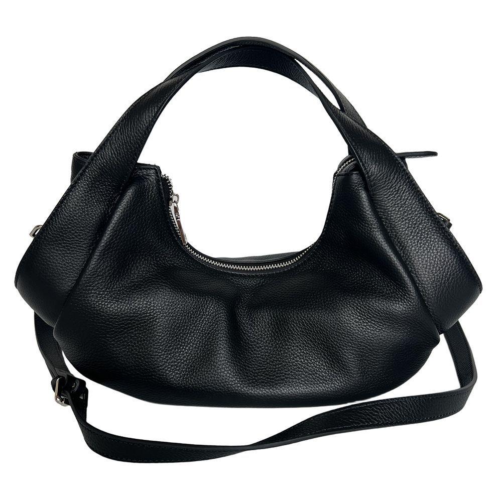 Three-Tone Grain Multi-Wear Soft Slouchy Crescent Shoulder Bag