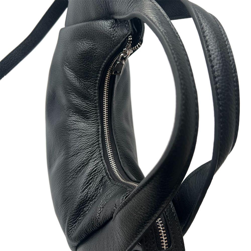 Three-Tone Grain Multi-Wear Soft Slouchy Crescent Shoulder Bag